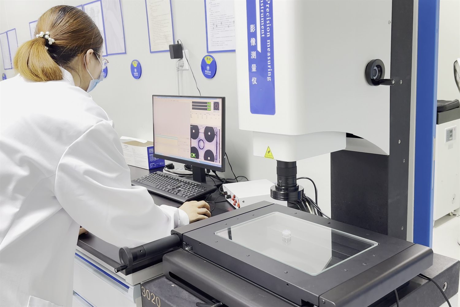Computer-controlled universal tester — rigidity and bend runs taken from a stored programme.